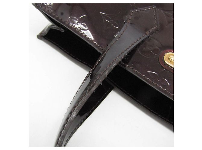 Sac à main Louis Vuitton Monogram Vernis Wilshire PM Bordeaux - vue 11