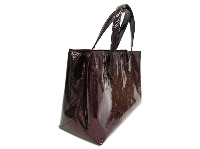 Sac à main Louis Vuitton Monogram Vernis Wilshire PM Bordeaux - vue 13