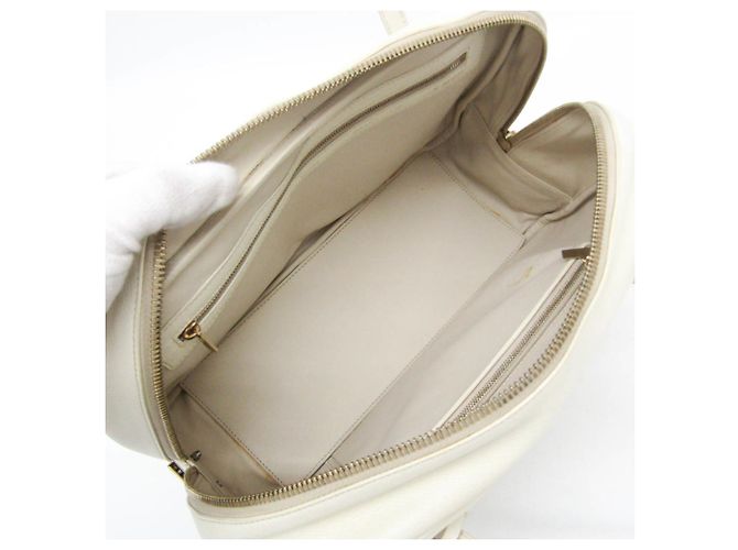 Borsa in pelle da donna Valextra in bianco - vista 3