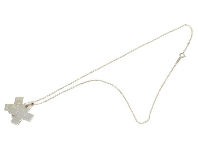 Collana Pendente Doppia Croce Tiffany & Co. Argento - vista 4