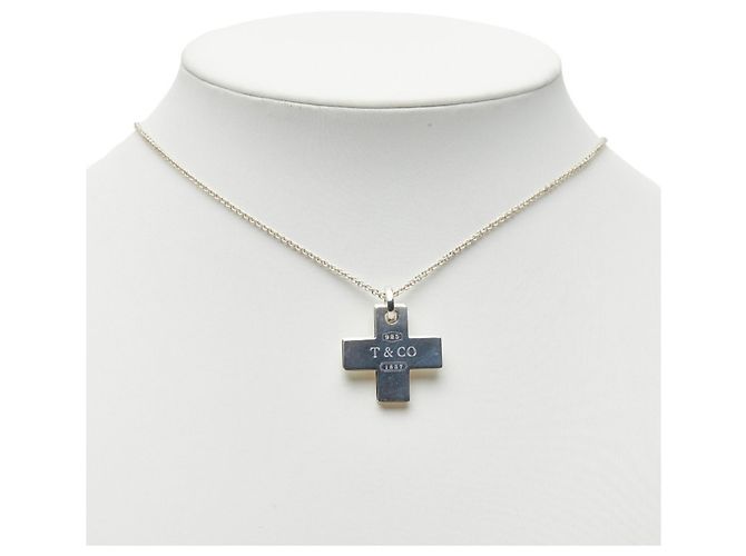 Collana Pendente Doppia Croce Tiffany & Co. Argento - vista 7