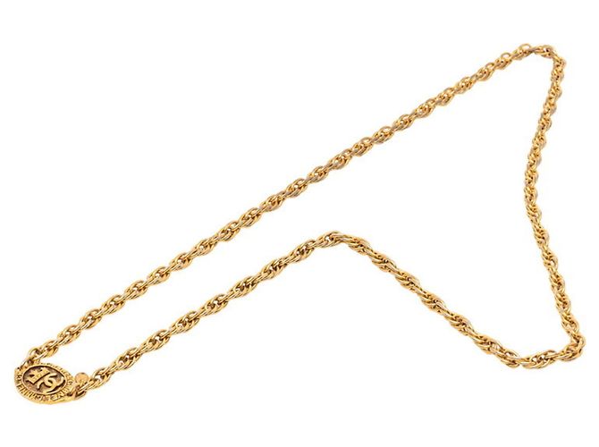 Collar Largo Coco Mark de Chanel Dorado - vista 3