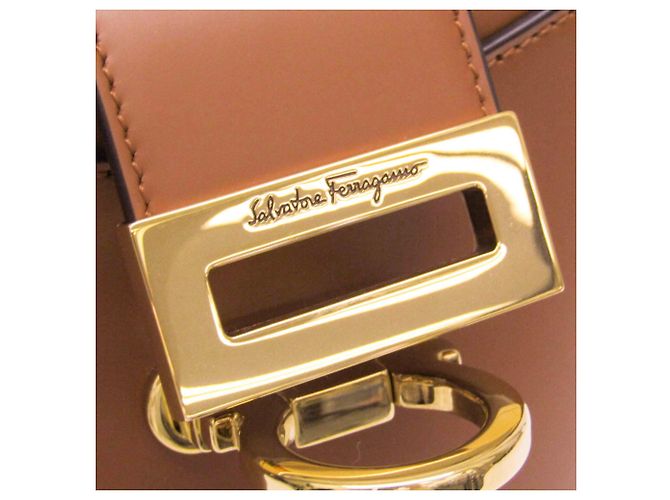 Borsa a secchiello Gancini Trifoglio di Salvatore Ferragamo Marrone - vista 11