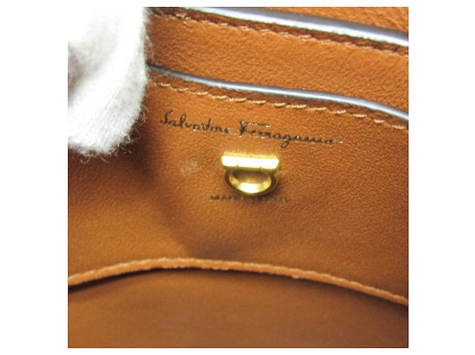 Borsa a secchiello Gancini Trifoglio di Salvatore Ferragamo Marrone - vista 12