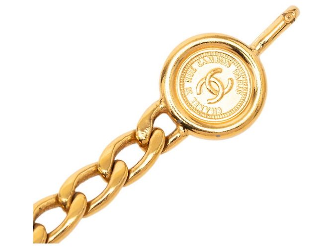 Cambon Chanel Coco Mark goldplattierter Kettengürtel Golden - Ansicht 2