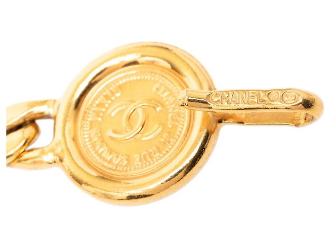 Cambon Chanel Coco Mark goldplattierter Kettengürtel Golden - Ansicht 3