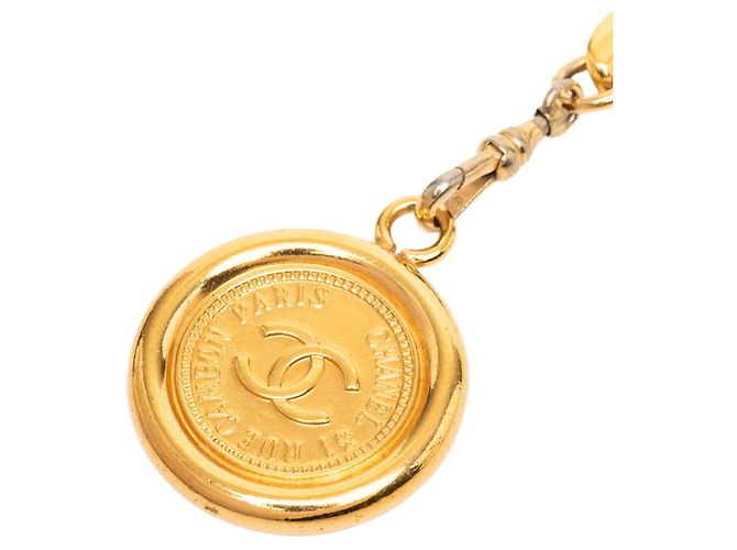 Cambon Chanel Coco Mark goldplattierter Kettengürtel Golden - Ansicht 4