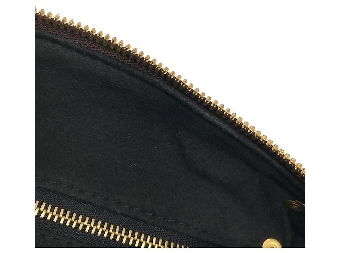 Borsa Louis Vuitton Monogram Petite Malle Souple Marrone Nero - vista 7