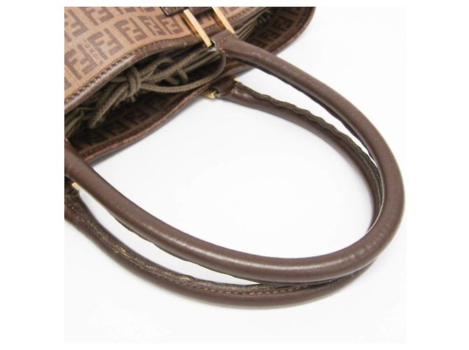 Fendi Zucchino Damen Tote Bag Braun Hellbraun - Ansicht 10