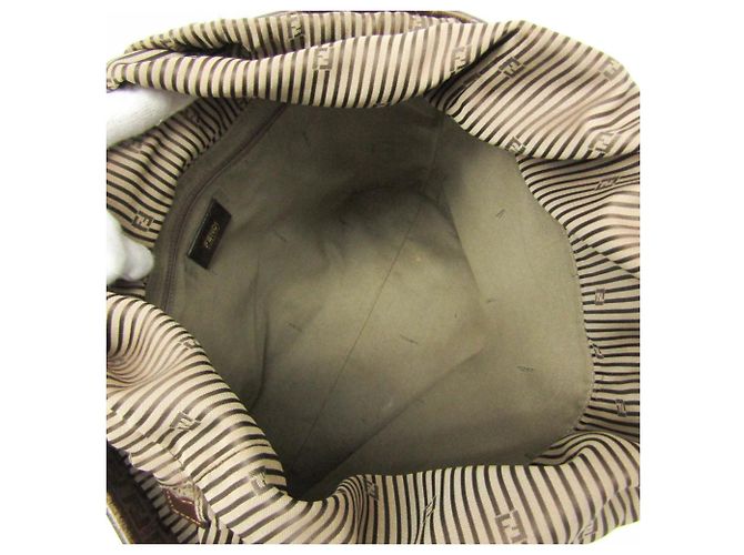 Fendi Zucchino Damen Tote Bag Braun Hellbraun - Ansicht 3