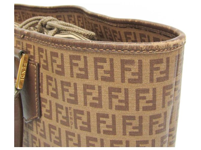 Fendi Zucchino Damen Tote Bag Braun Hellbraun - Ansicht 6