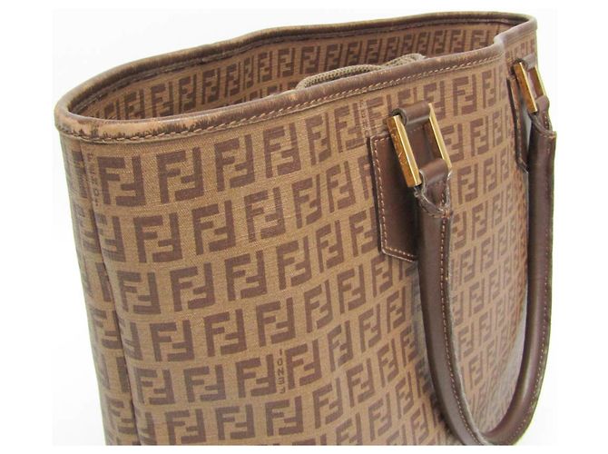 Fendi Zucchino Damen Tote Bag Braun Hellbraun - Ansicht 8