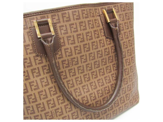 Fendi Zucchino Damen Tote Bag Braun Hellbraun - Ansicht 9