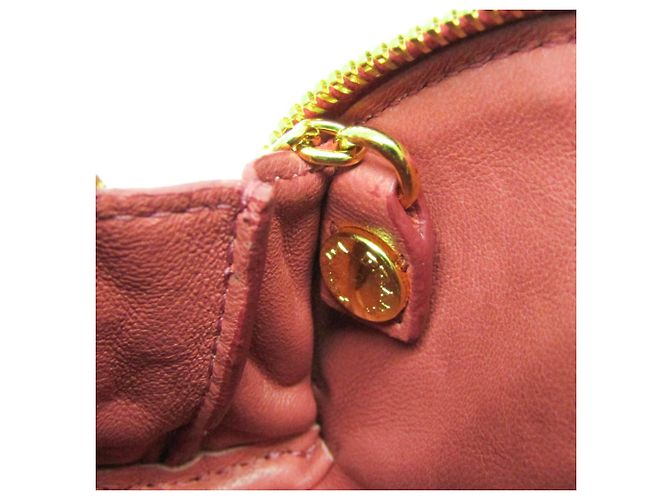Prada Saffiano Mini Pouch with Key Ring Pink - view 11