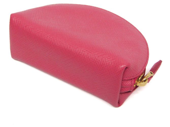 Prada Saffiano Mini Pouch with Key Ring Pink - view 2