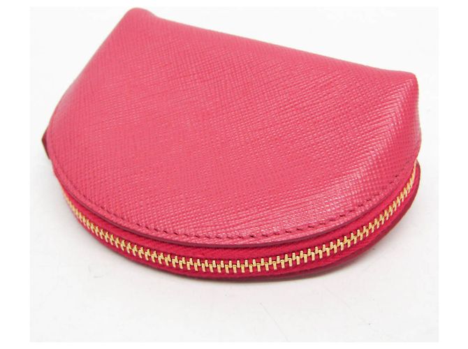 Prada Saffiano Mini Pouch with Key Ring Pink - view 5