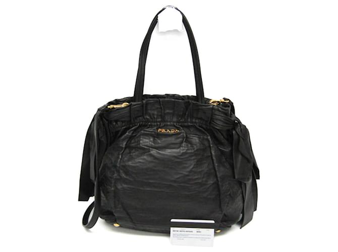 Borsa a mano Prada Side Bow BN1760 per donne Nero - vista 2