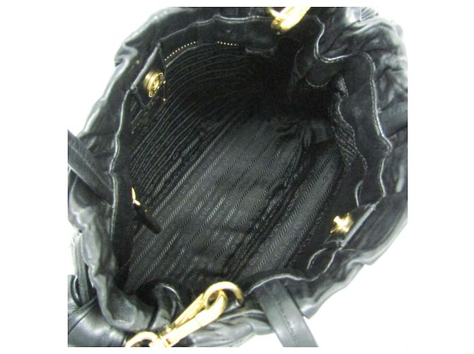 Borsa a mano Prada Side Bow BN1760 per donne Nero - vista 4