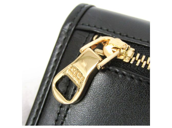 Cartera larga de cuero para mujer Loewe Anagram Negro - vista 10