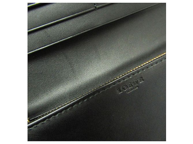 Cartera larga de cuero para mujer Loewe Anagram Negro - vista 13