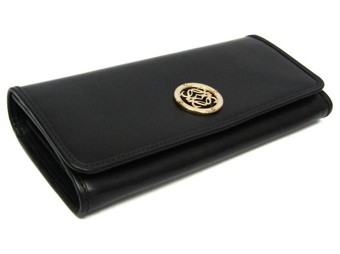 Cartera larga de cuero para mujer Loewe Anagram Negro - vista 6