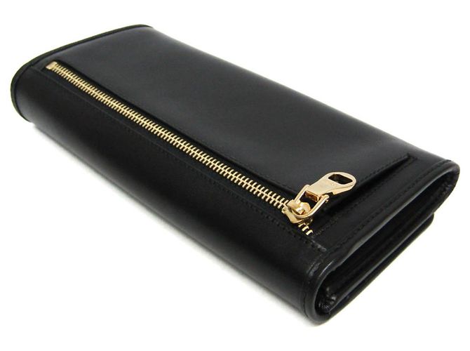 Cartera larga de cuero para mujer Loewe Anagram Negro - vista 7