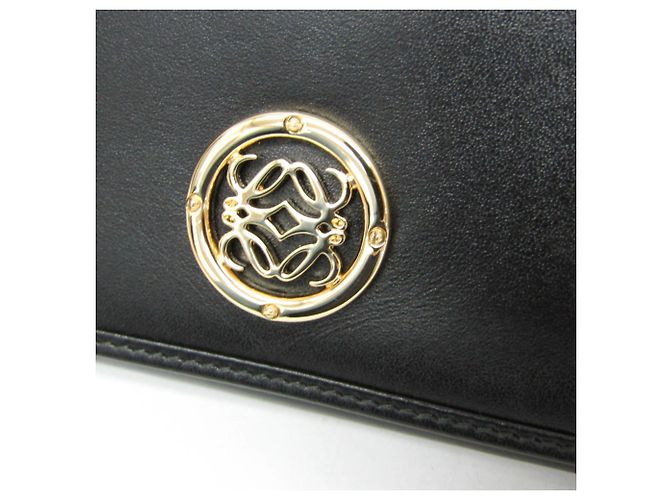 Cartera larga de cuero para mujer Loewe Anagram Negro - vista 8