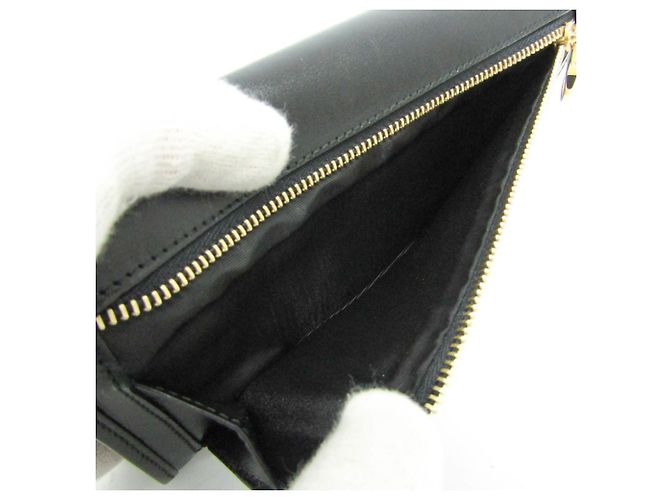 Cartera larga de cuero para mujer Loewe Anagram Negro - vista 9