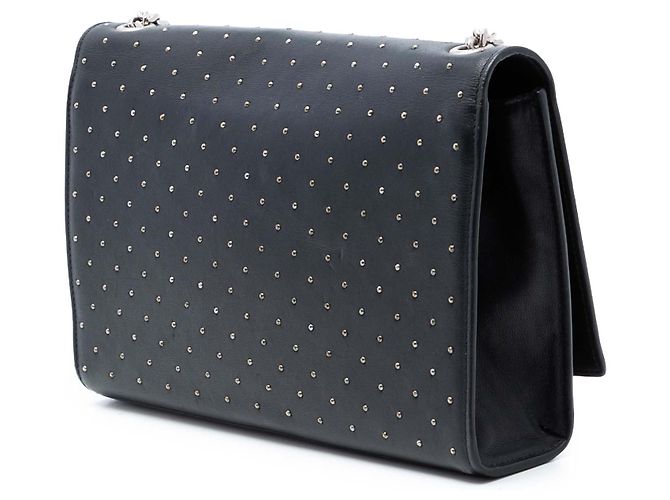Saint Laurent Black Medium Leather Studded Monogram Kate Crossbody - view 2