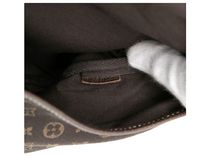Louis Vuitton Saumur 30 Mini Lin Monogramma Marrone Marrone scuro - vista 6