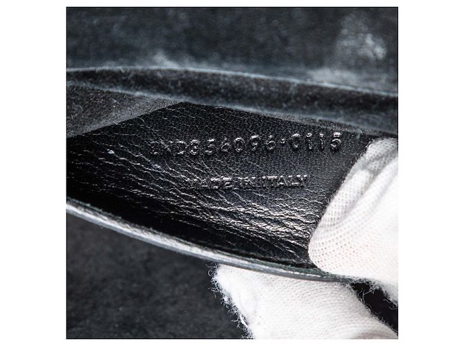 Borsa a tracolla Kate piccola in vernice nera con monogramma e frange di Saint Laurent Nero - vista 6