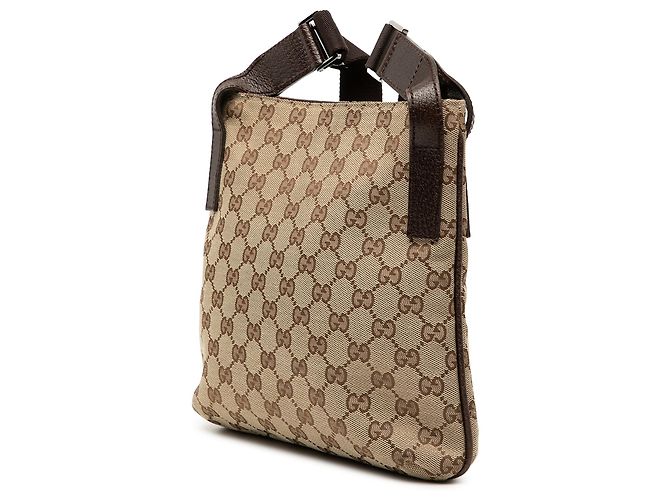 Borsa a tracolla Gucci in tela GG beige - vista 2