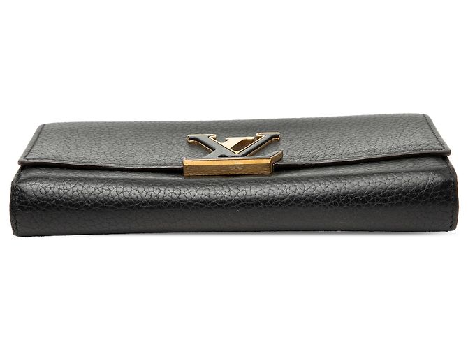 Cartera larga Capucines en taurillon negro Louis Vuitton - vista 3