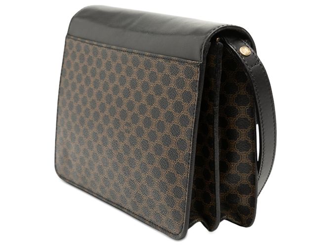Céline Clutch de lona recubierta Macadam marrón y cuero Celine Castaño - vista 2