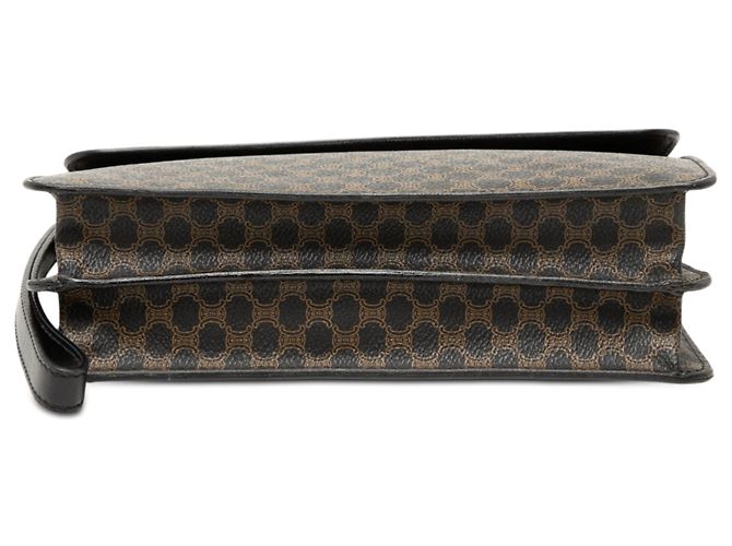 Céline Clutch de lona recubierta Macadam marrón y cuero Celine Castaño - vista 3