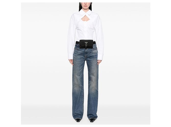Prada Black Tessuto Buckle Belt Bag - view 6
