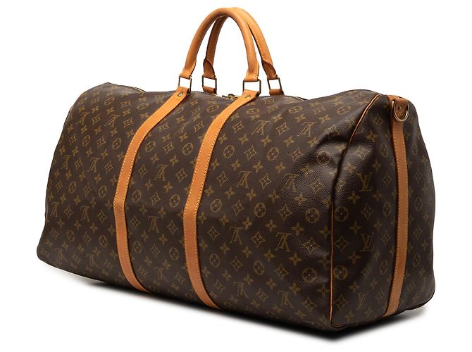 Louis Vuitton Keepall Bandoulière 60 Monogram Marrone - vista 2