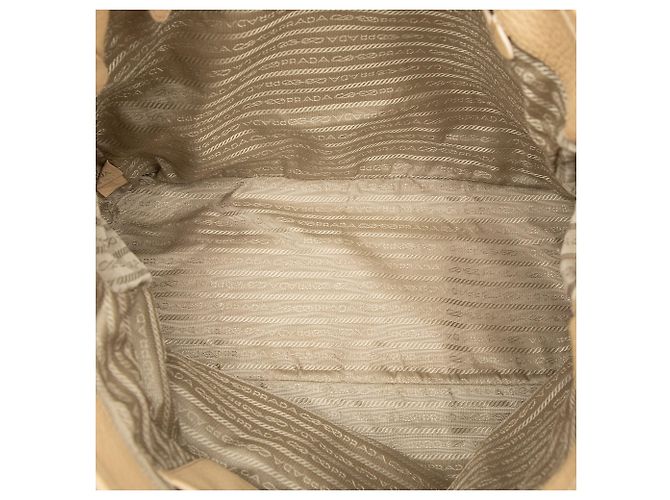 Borsa Prada Beige Vitello Daino - vista 4