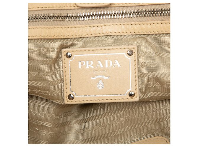 Borsa Prada Beige Vitello Daino - vista 5