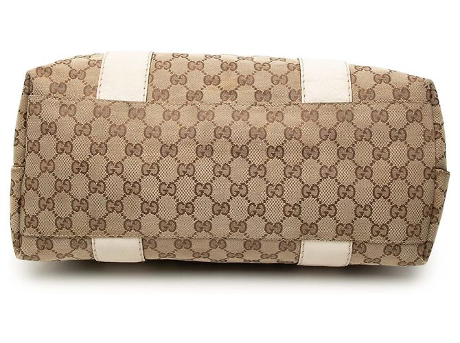 Gucci Beige Medium GG Canvas Bamboo Libeccio Tote - Ansicht 3