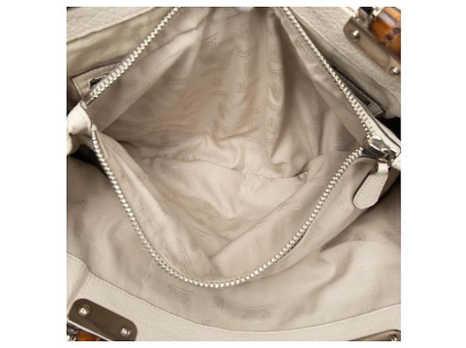 Gucci Beige Medium GG Canvas Bamboo Libeccio Tote - Ansicht 4