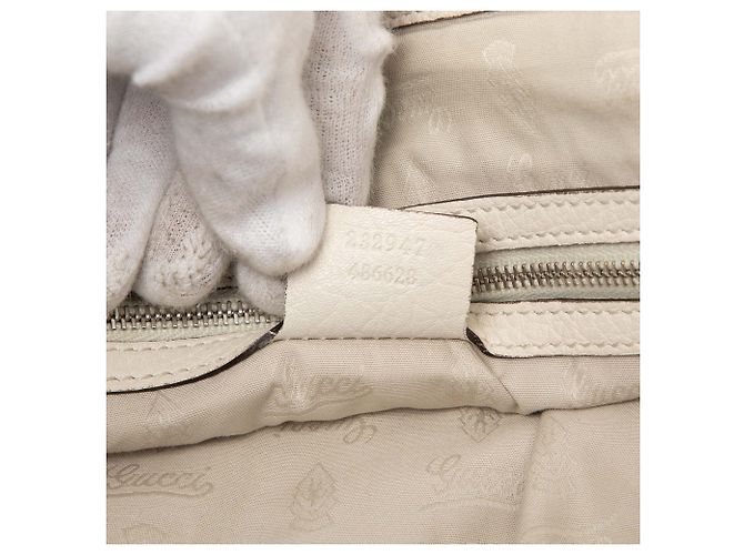 Gucci Beige Medium GG Canvas Bamboo Libeccio Tote - Ansicht 6