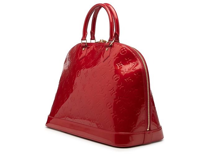 Louis Vuitton Alma GM in Vernis Monogram Rosso - vista 2