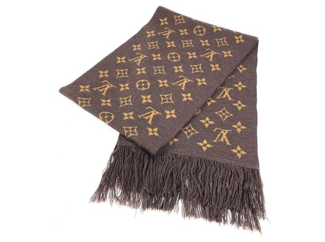 Sciarpa LV Friends con frange di Louis Vuitton Virgil Abloh Marrone - vista 2