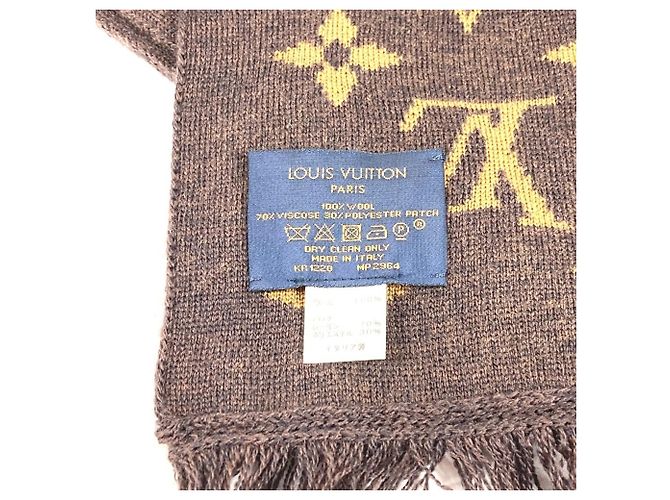 Sciarpa LV Friends con frange di Louis Vuitton Virgil Abloh Marrone - vista 5