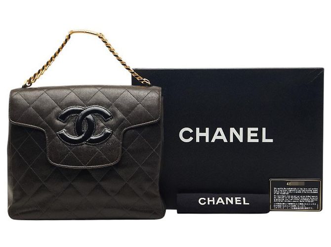 Borsa a mano Chanel Matelassé Coco Mark con catena Nero - vista 13