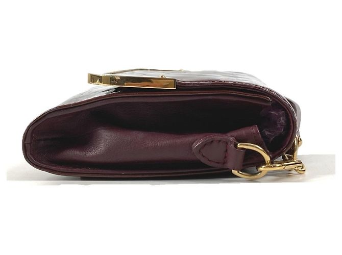 Borsa Clutch Rossmore PM in Monogram Vernis di Louis Vuitton Rosso Porpora - vista 4