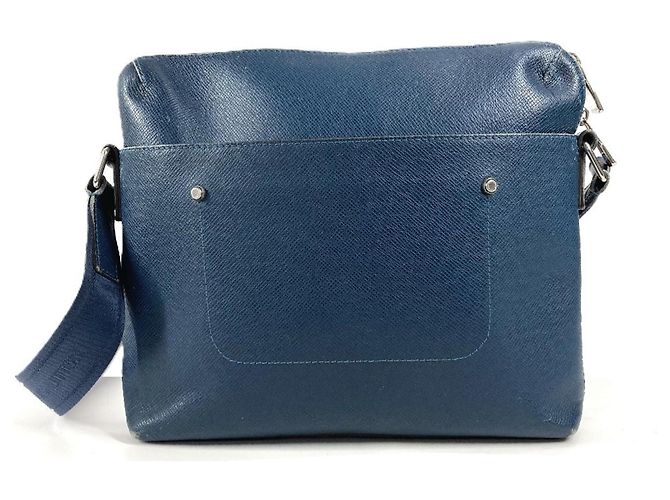 Borsa a tracolla Louis Vuitton Taiga Grigori Blu - vista 2