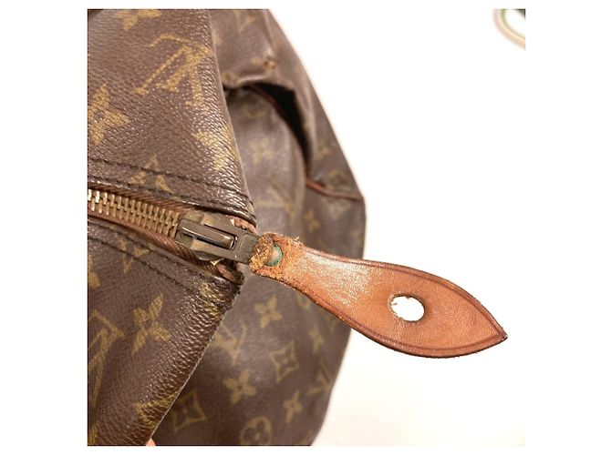 Borsa da viaggio Louis Vuitton Monogram Keepall 55 Marrone - vista 17