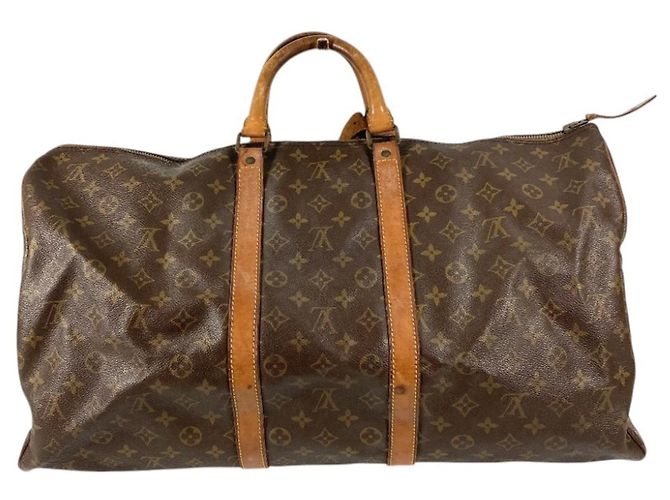 Borsa da viaggio Louis Vuitton Monogram Keepall 55 Marrone - vista 2
